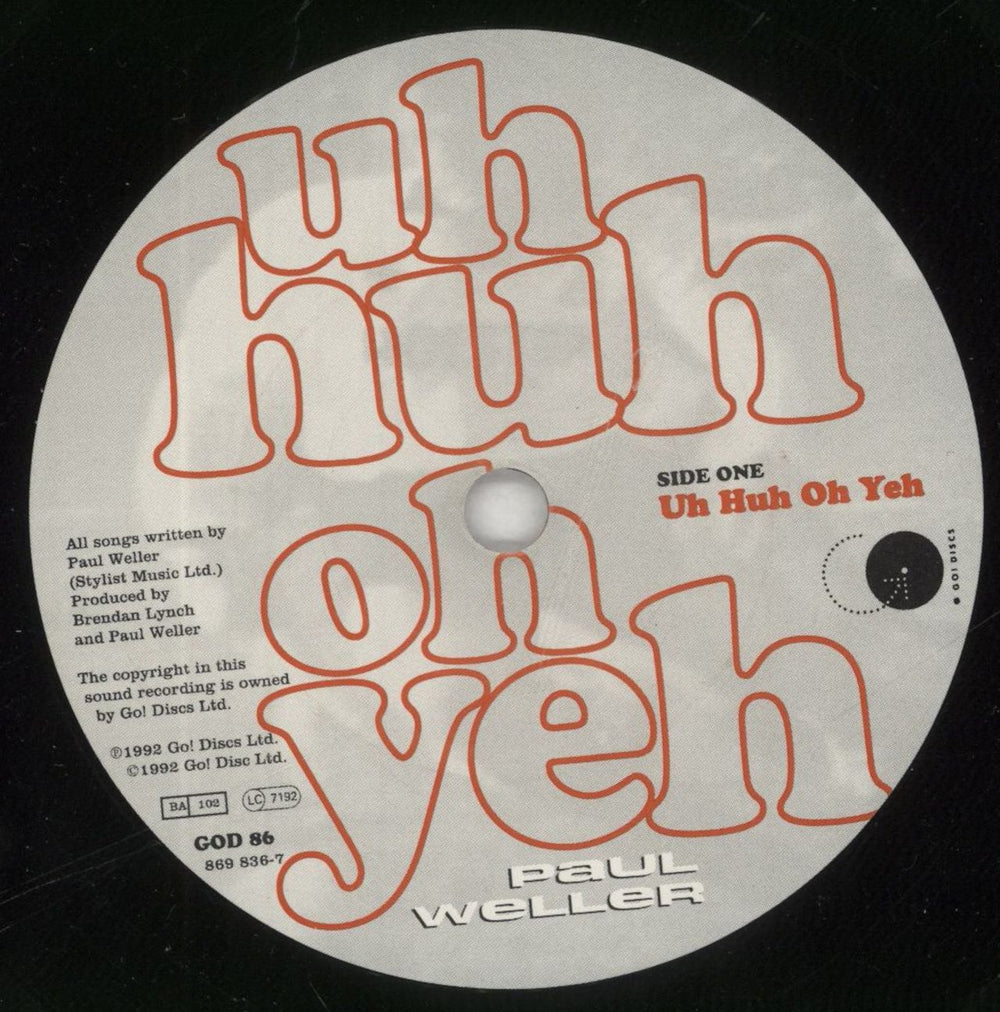 Paul Weller Uh Huh Oh Yeh UK 7" vinyl single (7 inch record / 45) WEL07UH63270