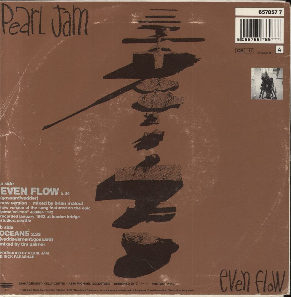 Pearl Jam Even Flow - VG UK 7" vinyl single (7 inch record / 45) 5099765785777