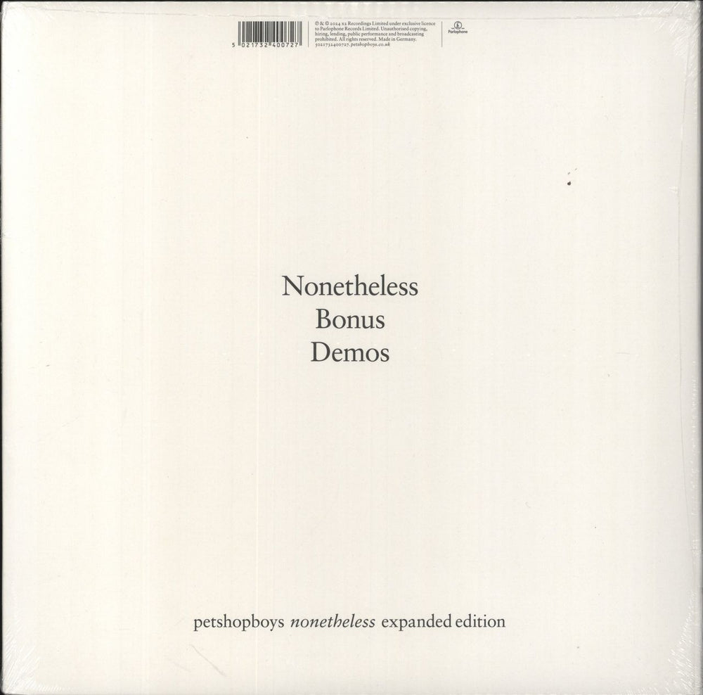Pet Shop Boys Nonetheless + 12" EP - Sealed UK 3-LP vinyl record set (Triple LP Album) 5021732400727