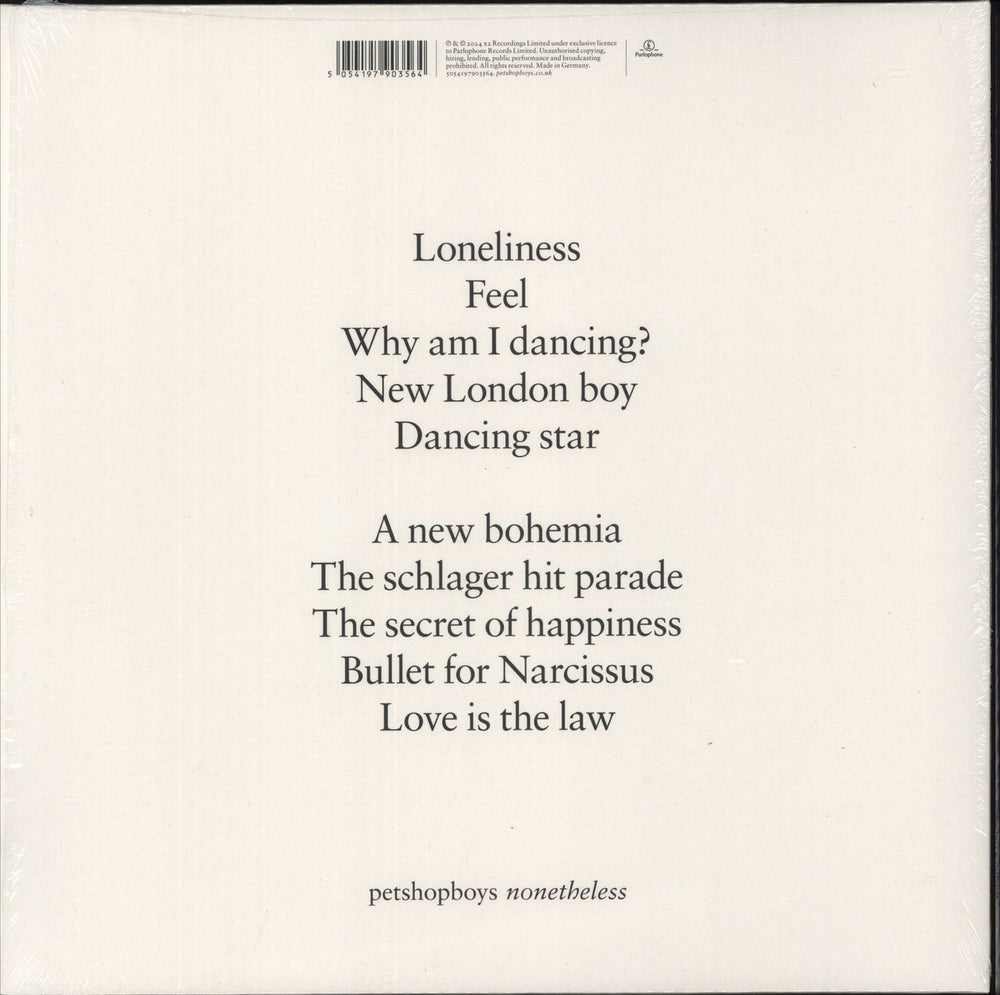 Pet Shop Boys Nonetheless + 12" EP - White Vinyl UK vinyl LP album (LP record) 5054197903564