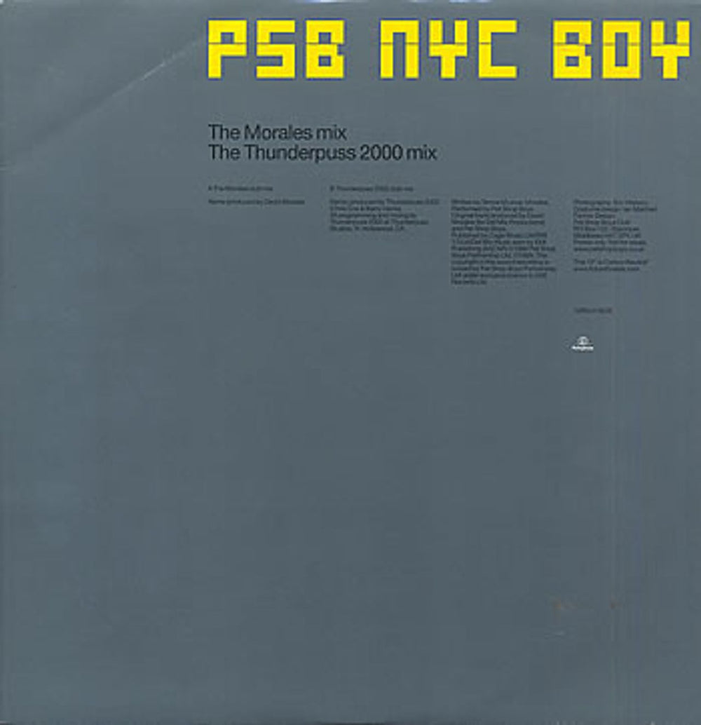 Pet Shop Boys NYC Boy - Morales/Thunderpuss - 3rd Promo UK Promo 12" vinyl single (12 inch record / Maxi-single) PSB12NY145140