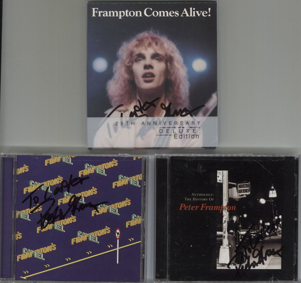 Peter Frampton Three Signed Peter Frampton CDs US 4-CD album set 0606949056322
