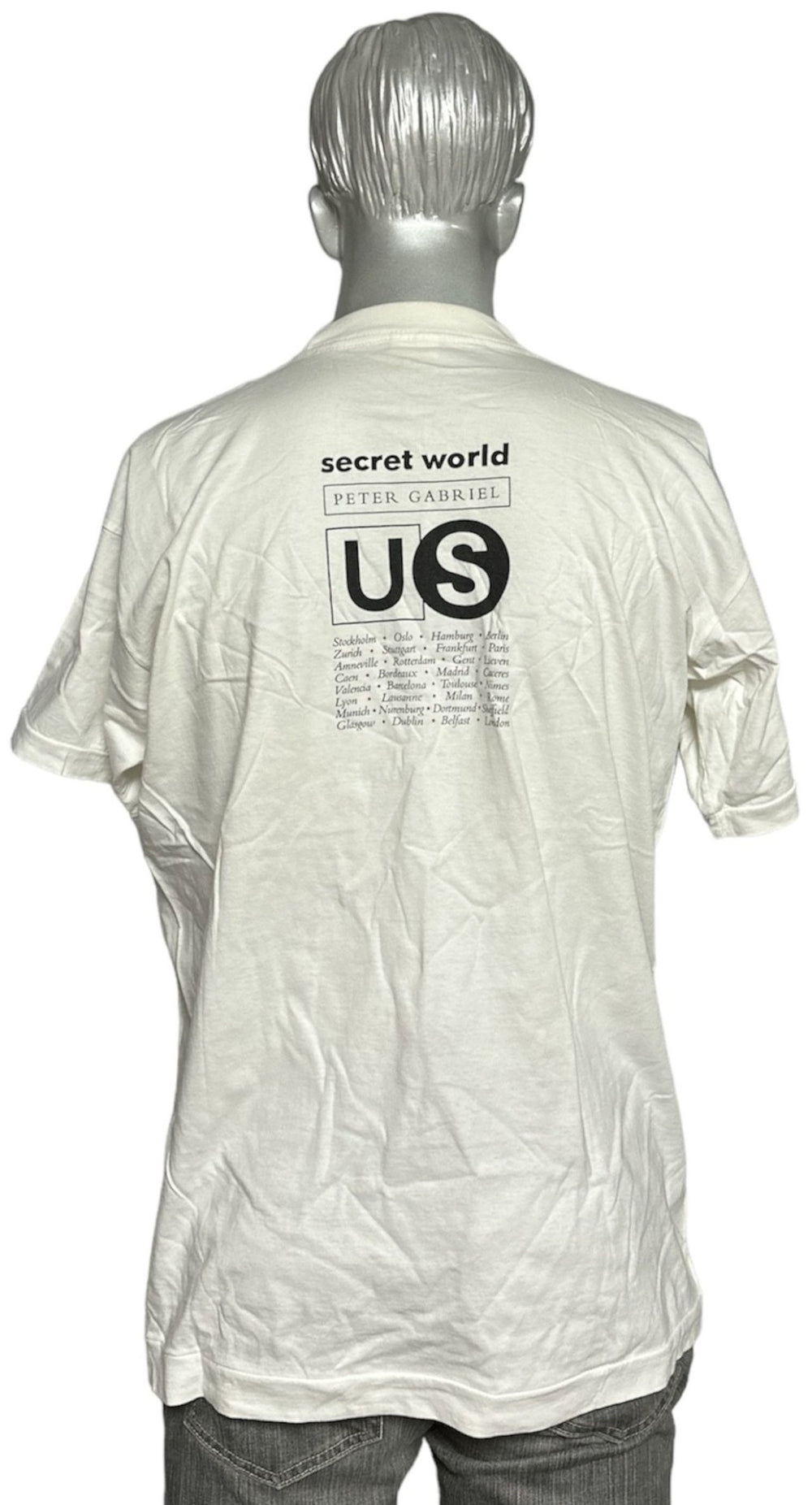 Peter Gabriel Secret World Tour UK t-shirt