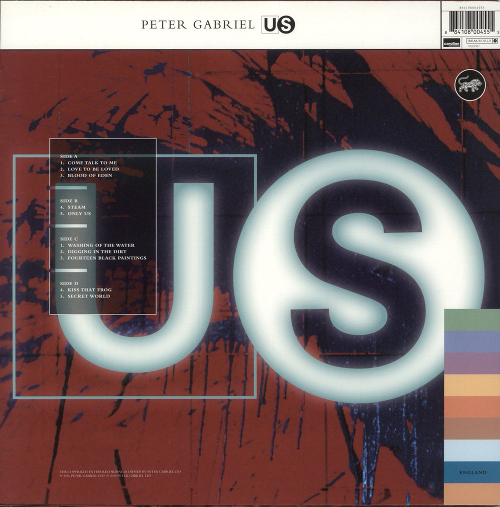 Peter Gabriel Us - 180gm UK 2-LP vinyl record set (Double LP Album) 884108004555