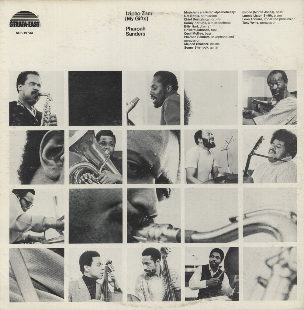 Pharoah Sanders Izipho Zam (My Gifts) US vinyl LP album (LP record) SES-19733