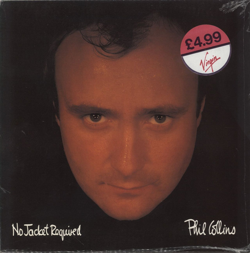 Phil Collins No Jacket Required - Shrink UK vinyl LP album (LP record) V2345