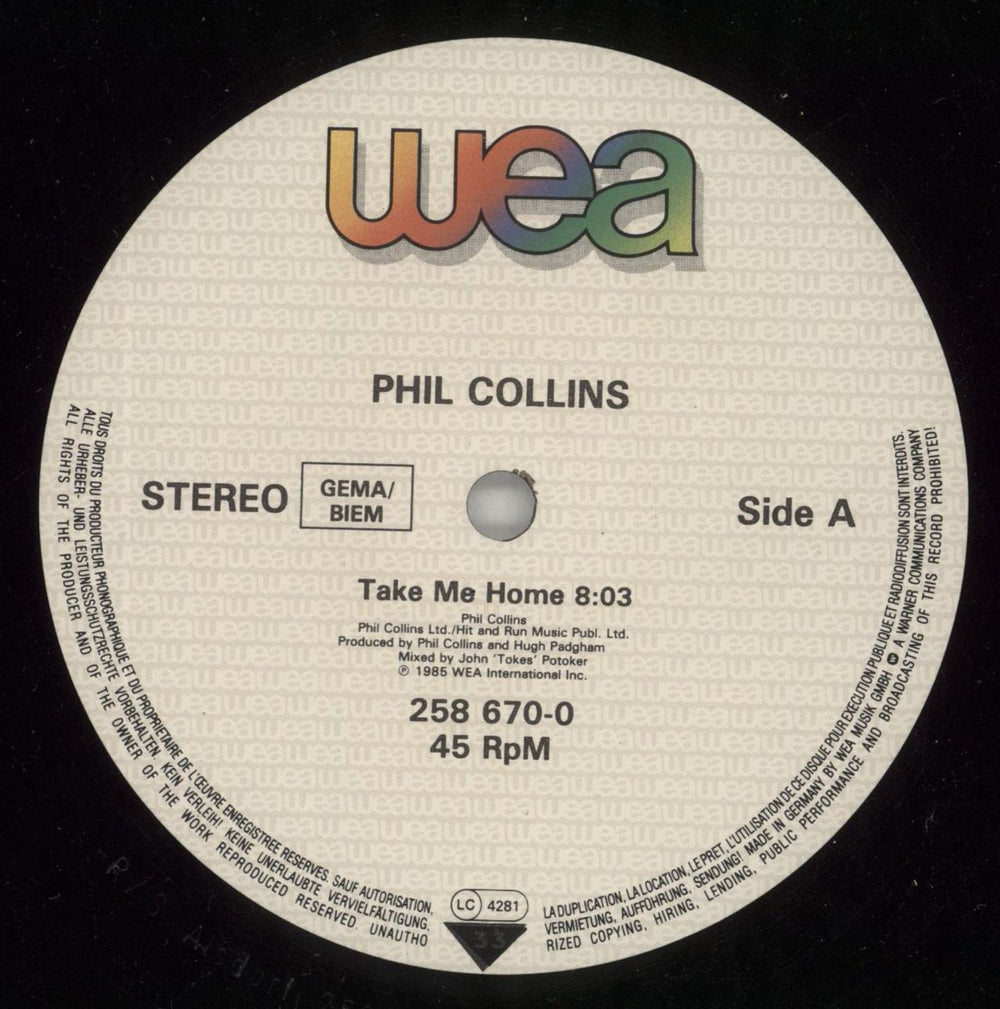 Phil Collins Sussudio Medley German 12" vinyl single (12 inch record / Maxi-single) COL12SU33877