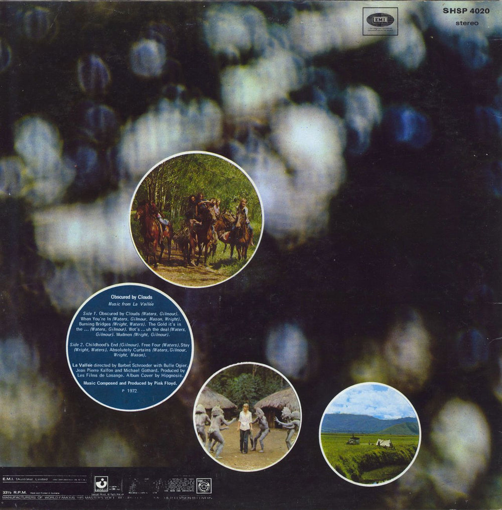 Pink Floyd Obscured By Clouds Australian vinyl LP album (LP record)