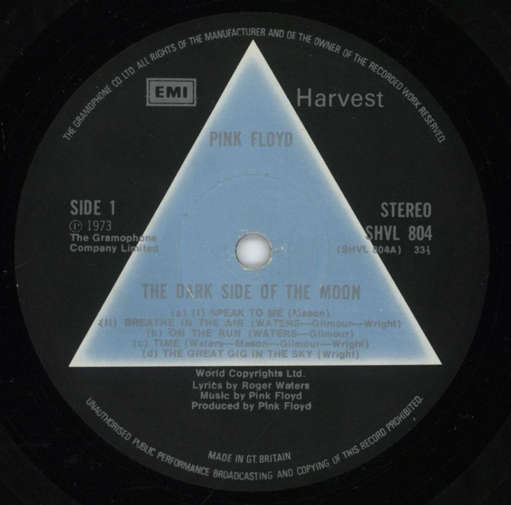 Pink Floyd The Dark Side Of The Moon - 1st Stickered - Complete - VG UK vinyl LP album (LP record) PINLPTH850817