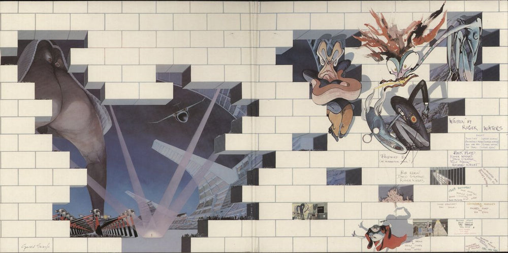 Pink Floyd The Wall - 2nd + Sticker UK 2-LP vinyl record set (Double LP Album)