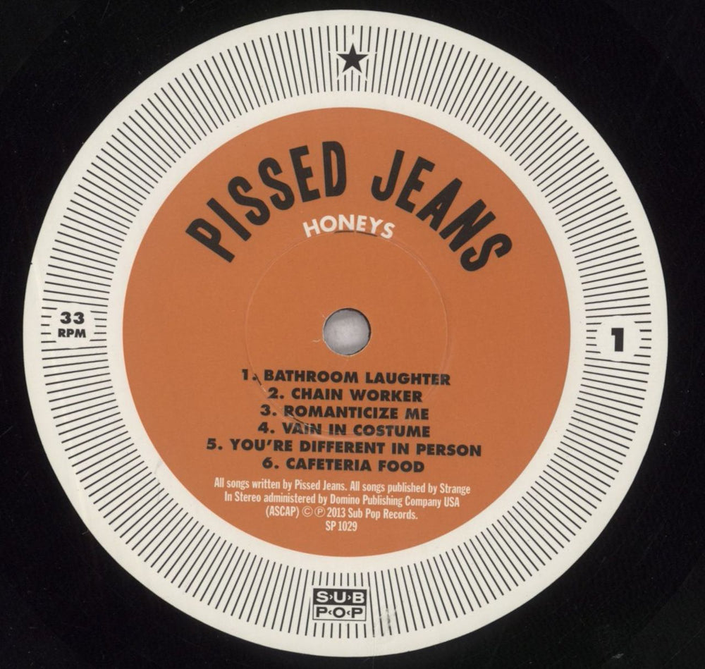 Pissed Jeans Honeys US vinyl LP album (LP record) 5IVLPHO845735