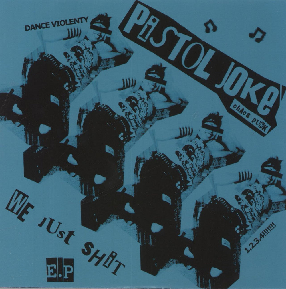 Pistol Joke We Just Shit E.P - Yellow vinyl UK 7" vinyl single (7 inch record / 45) NOISEPUNK007