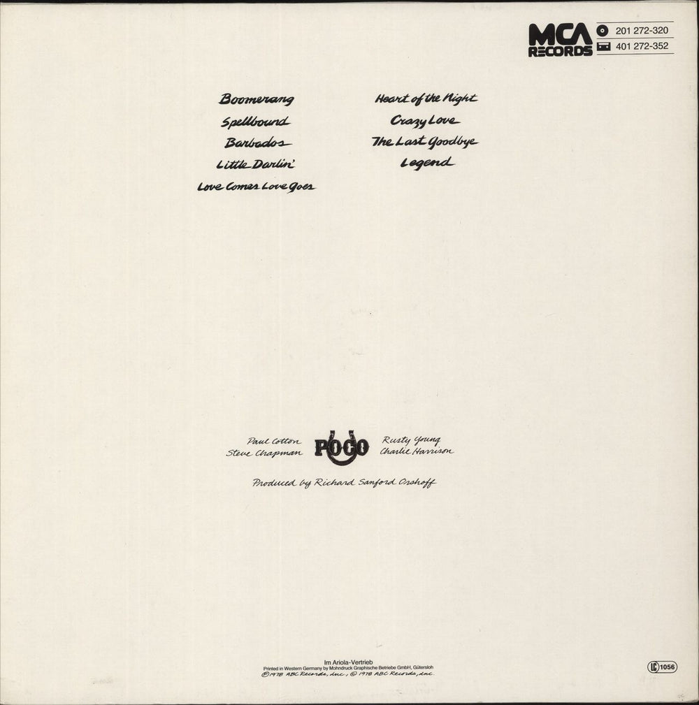 Poco Legend German vinyl LP album (LP record)