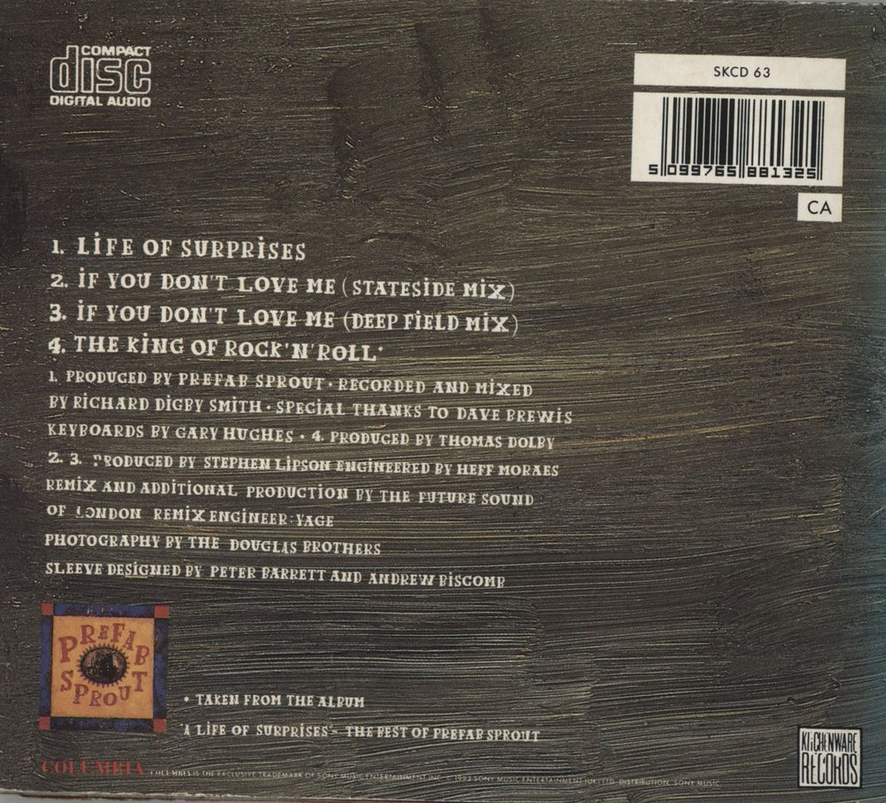 Prefab Sprout Life Of Surprises UK CD single (CD5 / 5") 5099765881325