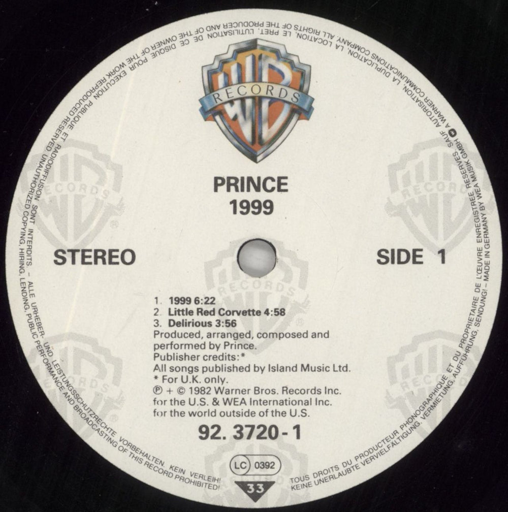Prince 1999 - Nineteen Ninety Nine - EX Hype Sticker UK 2-LP vinyl record set (Double LP Album) PRI2LNI569278