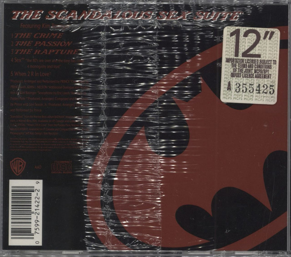 Prince Scandalous Sex Suite - Sealed US CD single (CD5 / 5") 075992142229