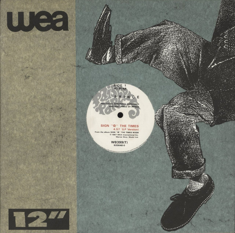 Prince Sign 'O' The Times UK 12" vinyl single (12 inch record / Maxi-single) W8399(T)