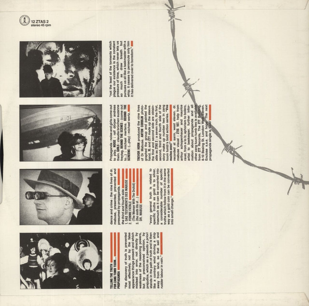 Propaganda Dr Mabuse - Ninth Life UK 12" vinyl single (12 inch record / Maxi-single)