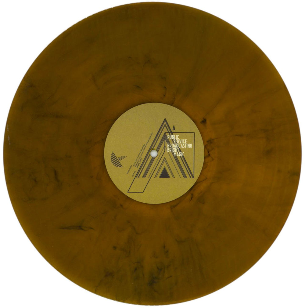 Public Service Broadcasting Bright Magic - Orange & Black Marbled UK vinyl LP album (LP record) P9BLPBR852373