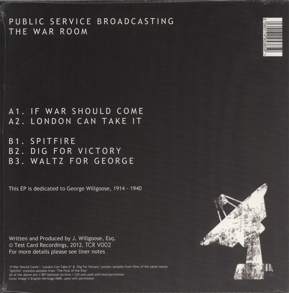 Public Service Broadcasting The War Room - Sealed UK 12" vinyl single (12 inch record / Maxi-single) 5060174953859