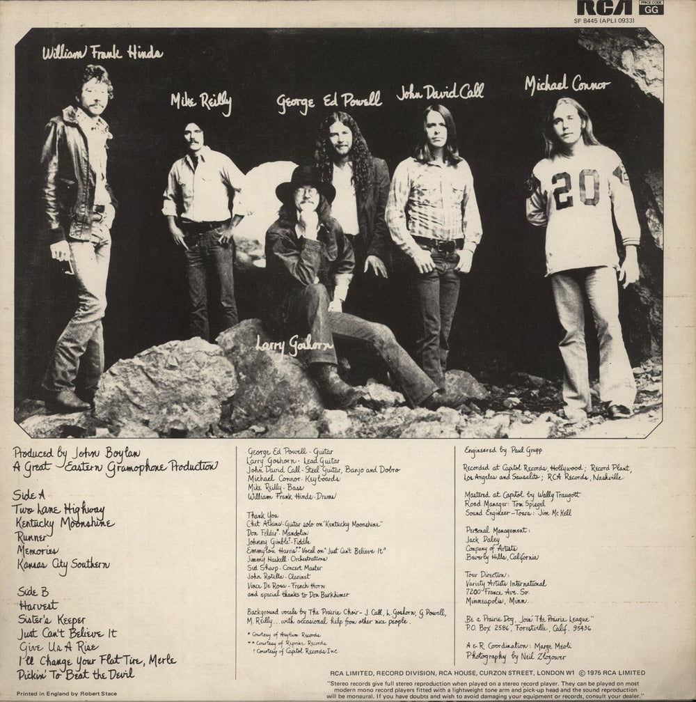 Pure Prairie League Two Lane Highway UK vinyl LP album (LP record)