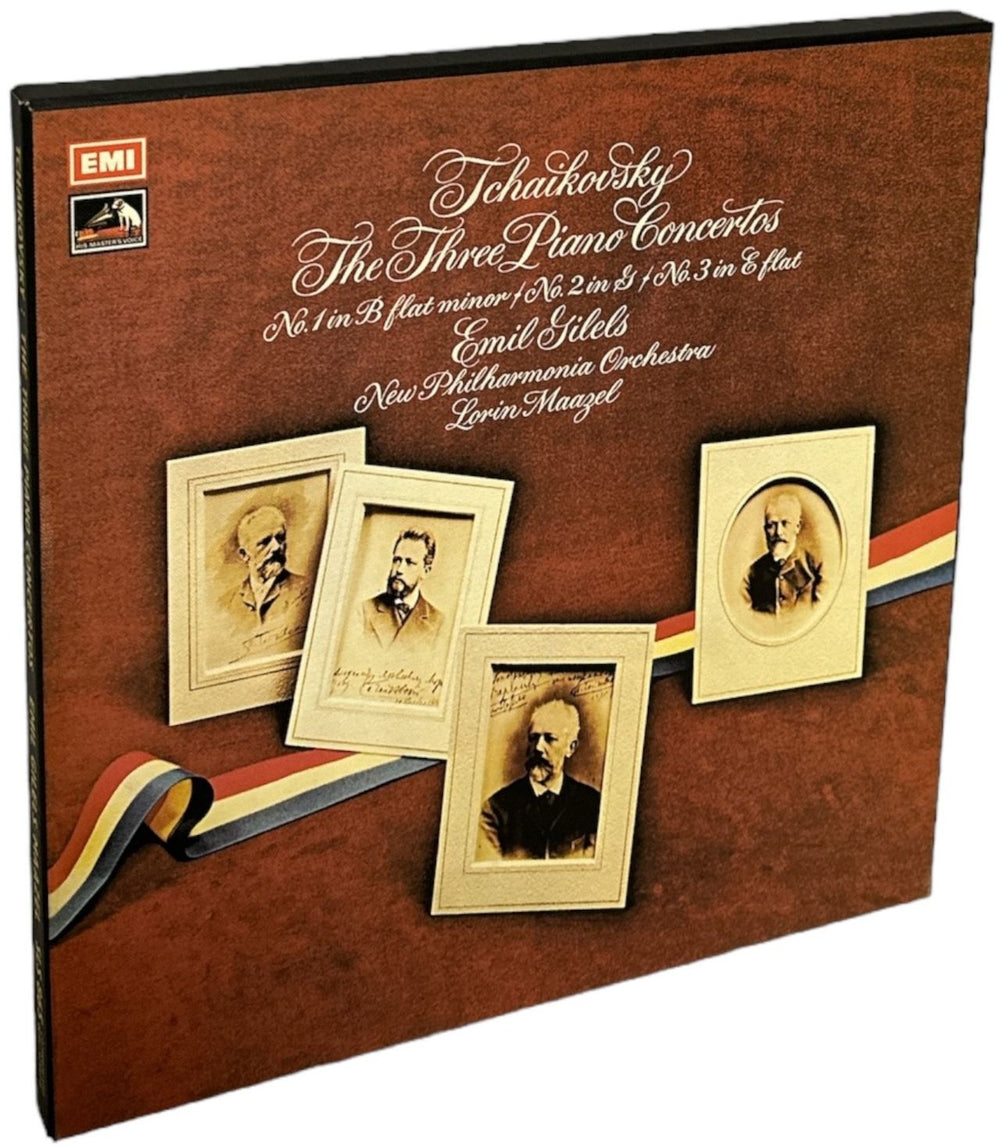 Pyotr Ilyich Tchaikovsky Tchaikovsky: The Three Piano Concertos UK Vinyl Box Set SLS865