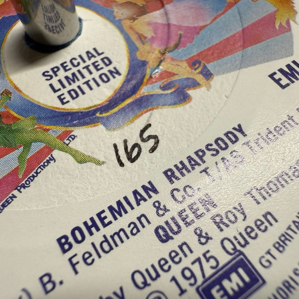 Queen Bohemian Rhapsody - Blue Vinyl # 165 UK 7" vinyl single (7 inch record / 45) Deleted