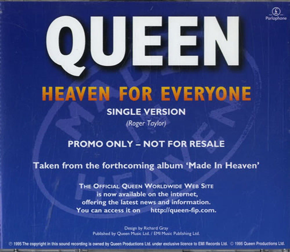 Queen Heaven For Everyone UK Promo CD single (CD5 / 5") QUEC5HE53947