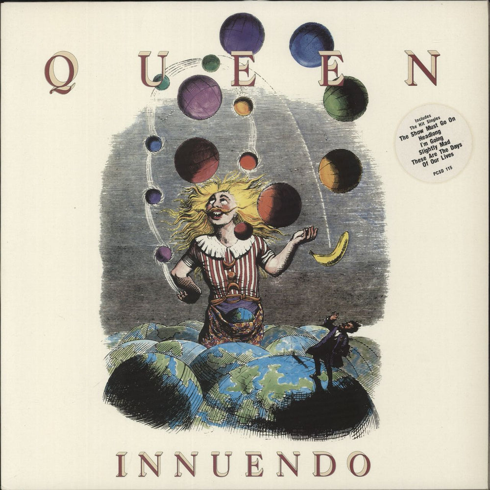Queen Innuendo - Hype-Stickered UK vinyl LP album (LP record) PCSD115