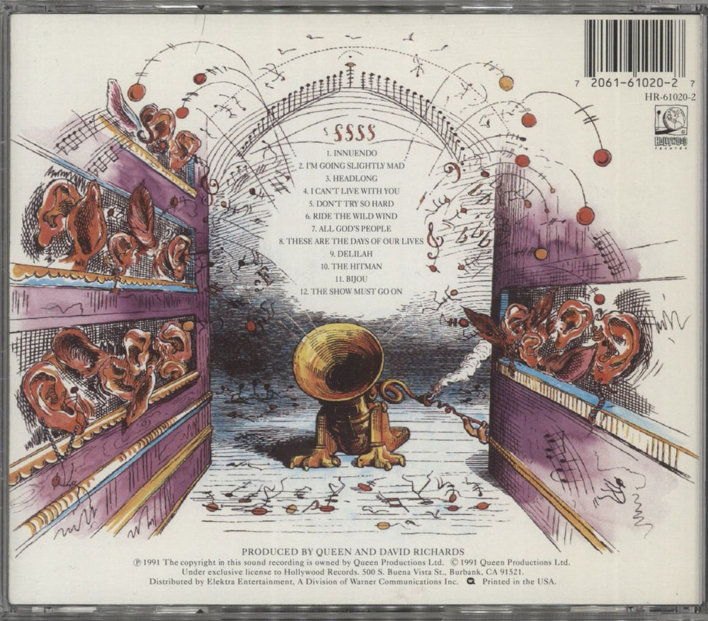 Queen Innuendo US CD album (CDLP) 720616102027