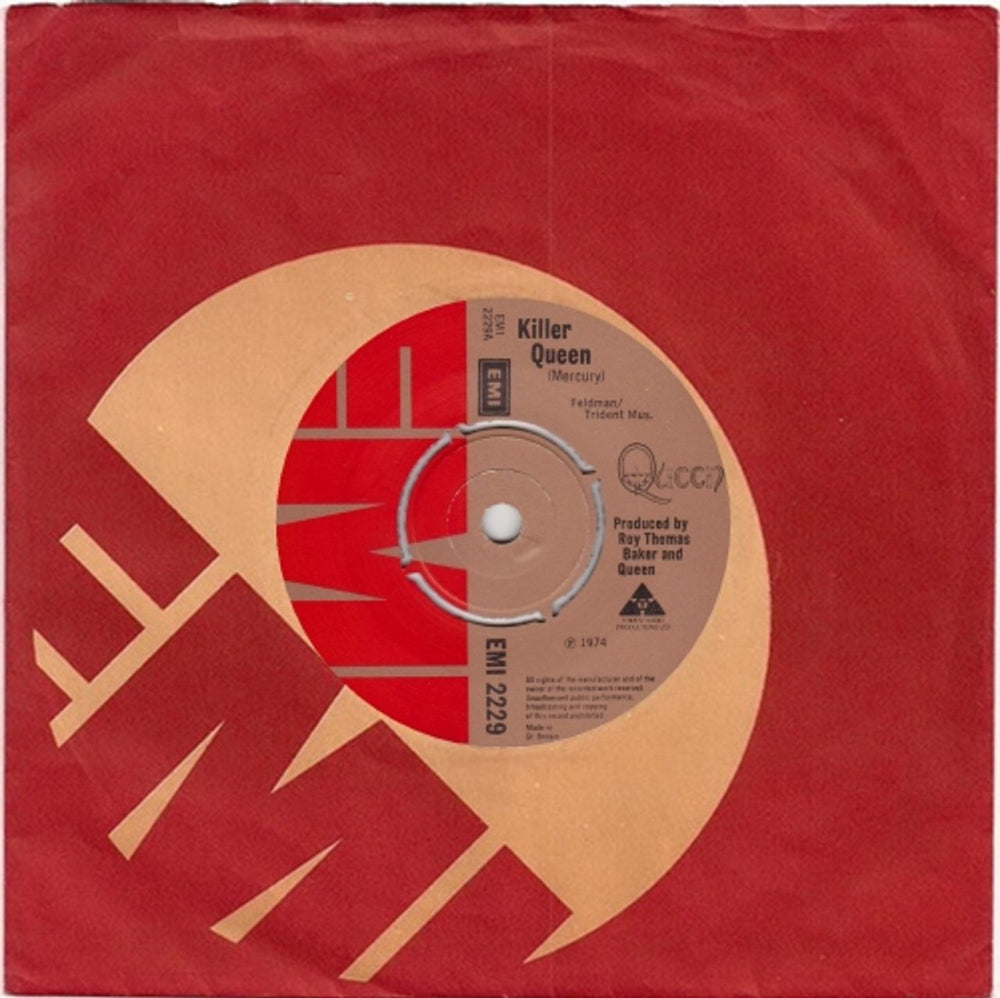 Queen Killer Queen UK 7" vinyl single (7 inch record / 45) EMI2229