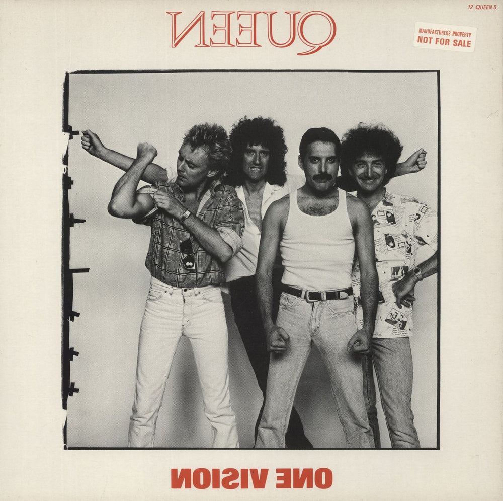 Queen One Vision + Inner - Factory Sample UK 12" vinyl single (12 inch record / Maxi-single)