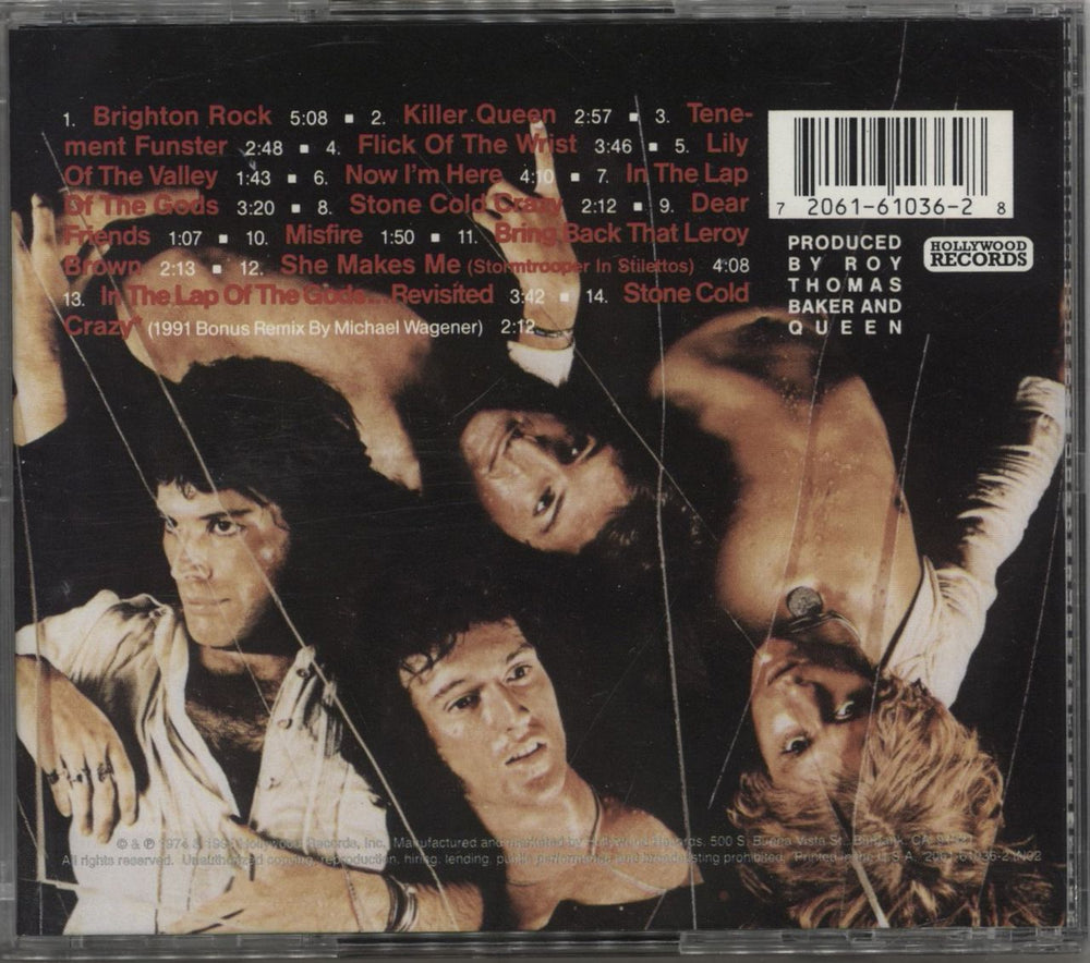 Queen Sheer Heart Attack US CD album (CDLP) 720616103628