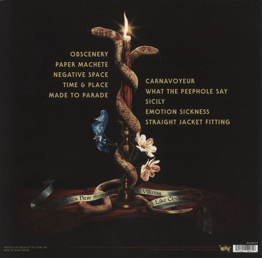 Queens Of The Stone Age In Times New Roman... - Green Vinyl UK 2-LP vinyl record set (Double LP Album) 191401194785