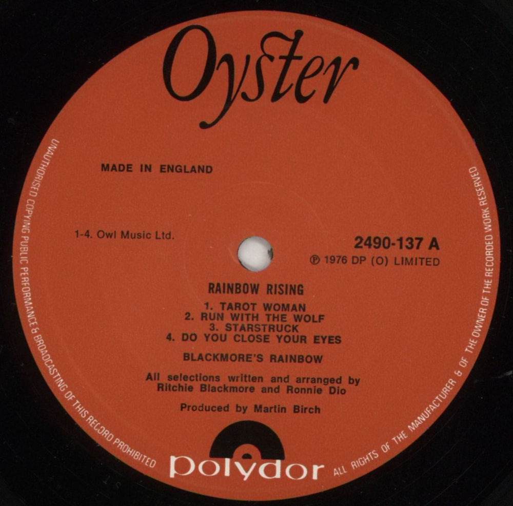 Rainbow Rainbow Rising - 2nd - VG UK vinyl LP album (LP record) RBOLPRA853104