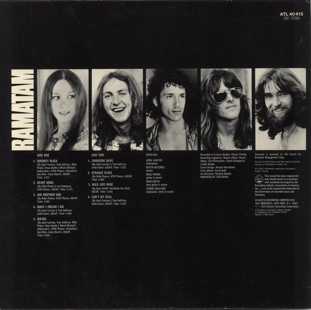 Ramatam Ramatam German vinyl LP album (LP record)