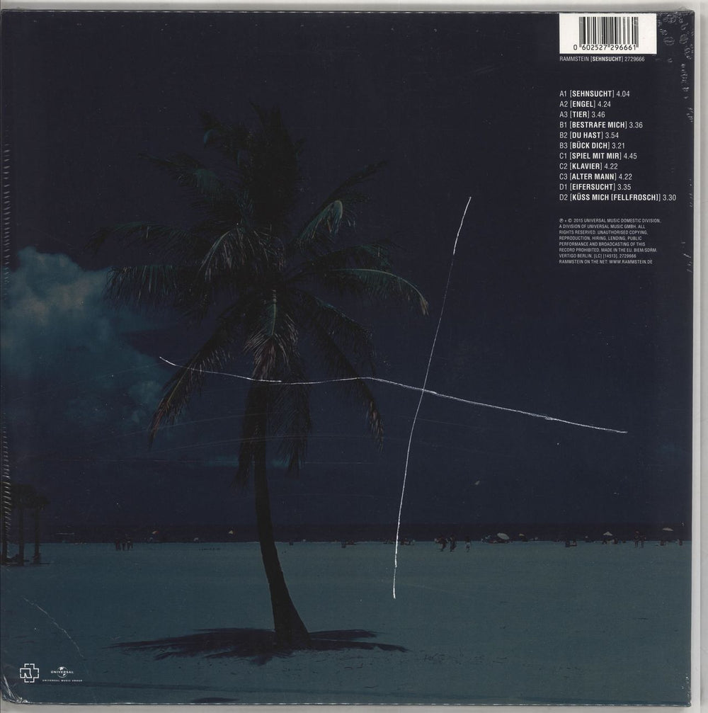 Rammstein Sehnsucht - 180gm Vinyl - Sealed UK 2-LP vinyl record set (Double LP Album) 602527296661