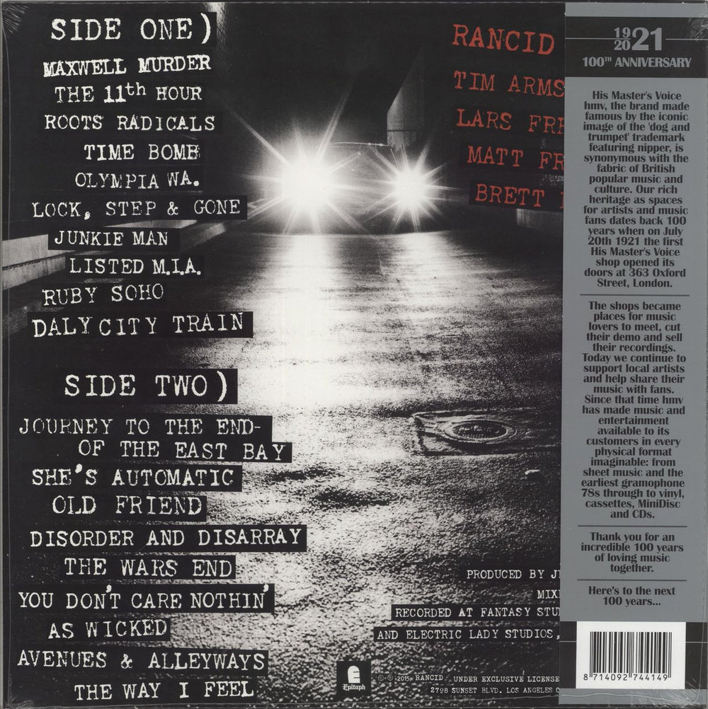 Rancid ...And Out Come The Wolves - Black With Silver Splatter - Sealed UK vinyl LP album (LP record) 8714092744149'1979