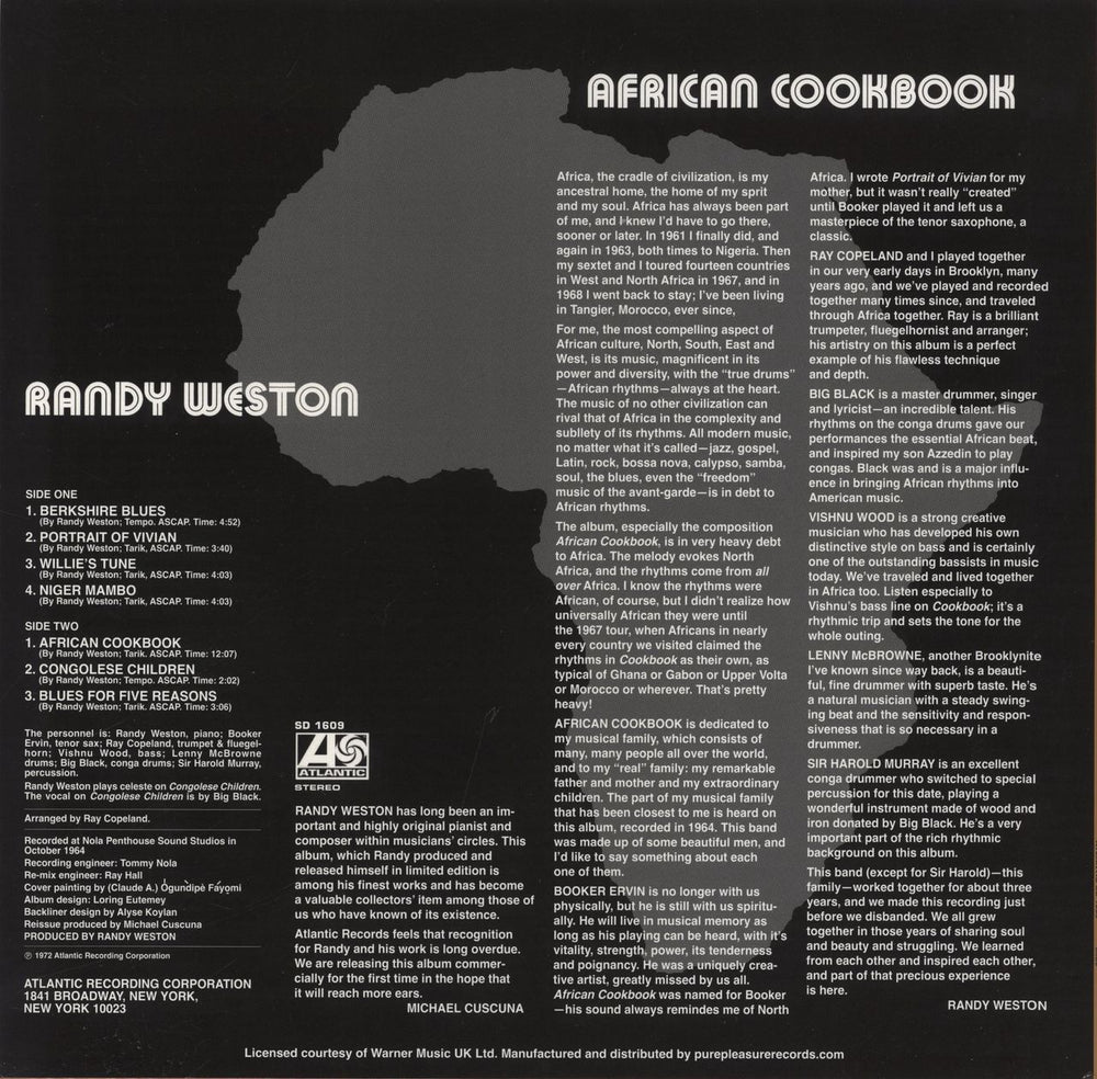 Randy Weston African Cookbook - 180gm UK vinyl LP album (LP record) 5060149622308