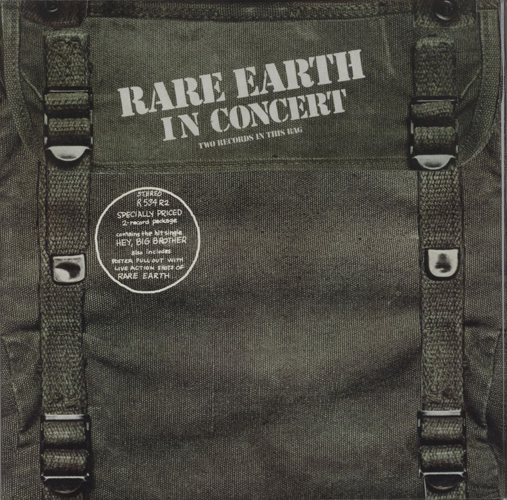 Rare Earth In Concert - Opaque Olive Green Vinyl US 2-LP vinyl record set (Double LP Album) B0031184-01