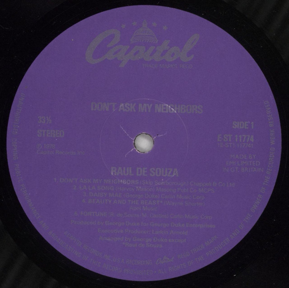 Raul De Souza Don't Ask My Neighbour UK vinyl LP album (LP record) R3ULPDO865907