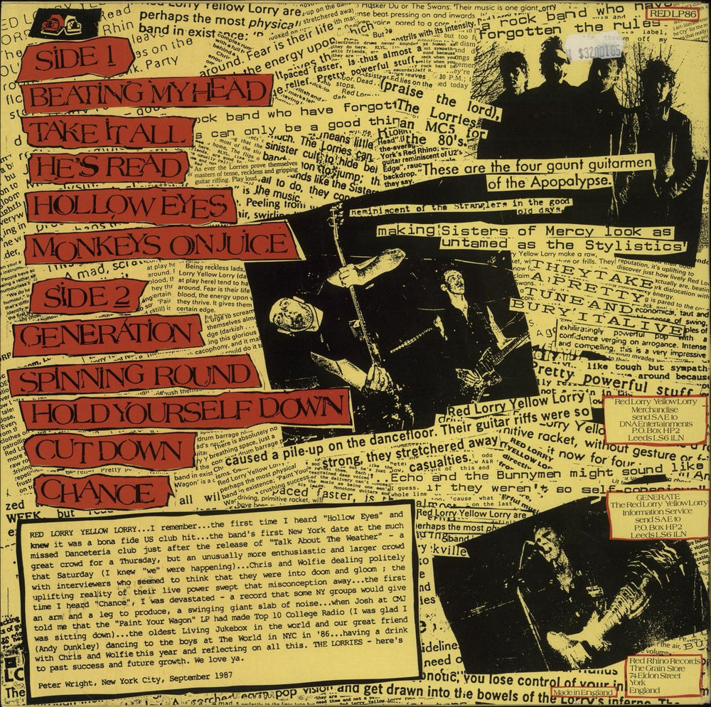 Red Lorry, Yellow Lorry Smashed Hits UK vinyl LP album (LP record)