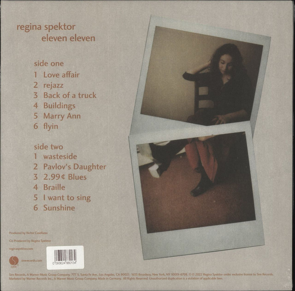 Regina Spektor 11:11 - Sealed US vinyl LP album (LP record) RGKLPSE859070