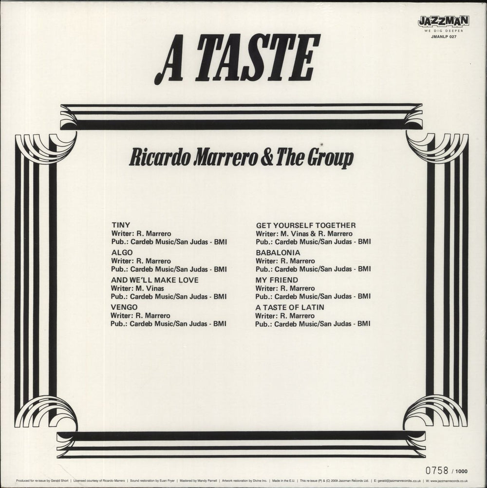 Ricardo Marrero & The Group A Taste - Sealed UK vinyl LP album (LP record)