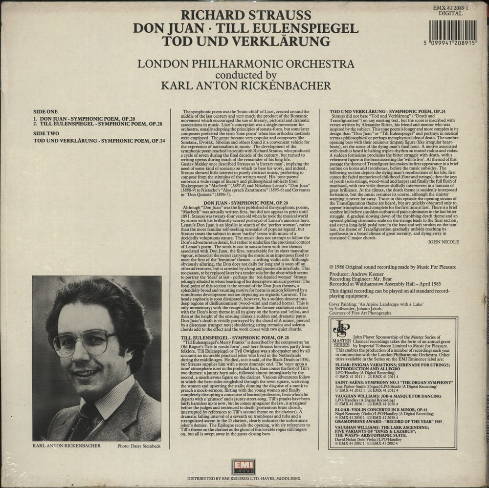 Richard Strauss Strauss: Don Juan . Till Eulenspiegel . Tod Und Verklarung UK vinyl LP album (LP record)