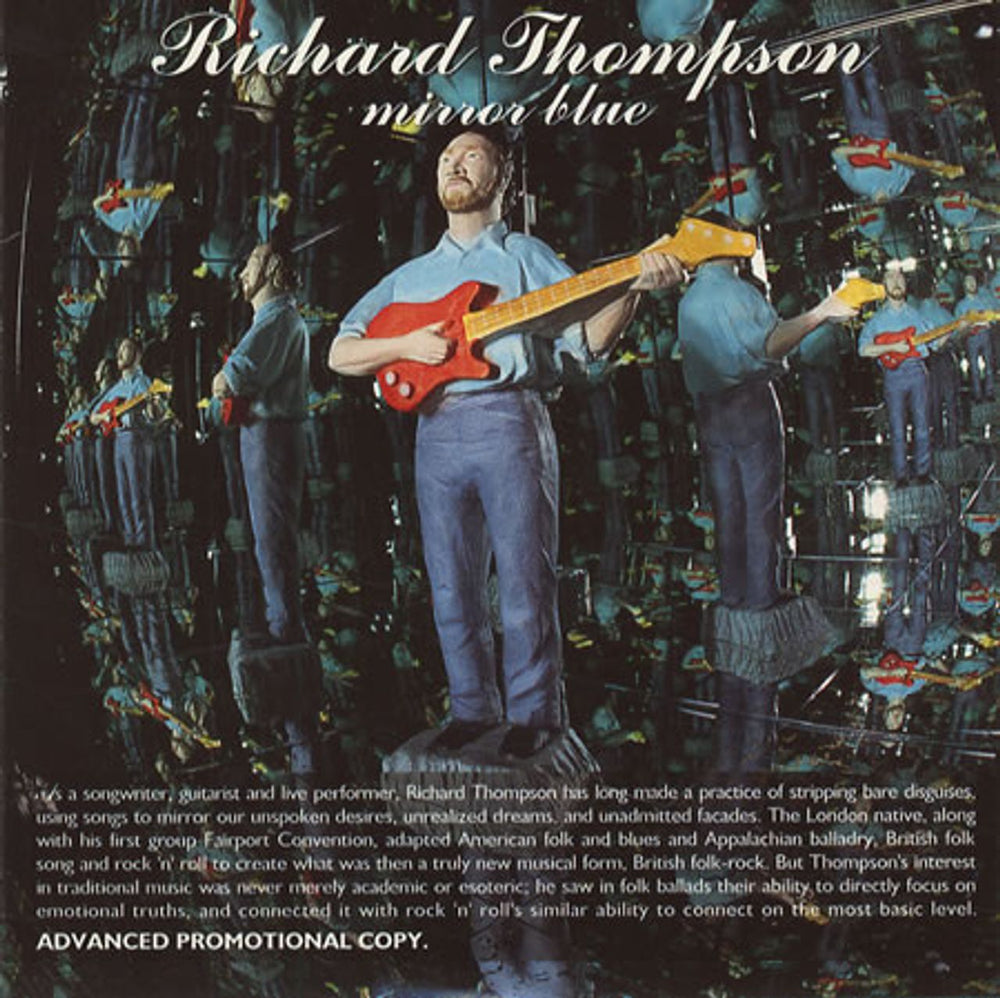 Richard Thompson Mirror Blue UK Promo CD album (CDLP) TENNYSON1