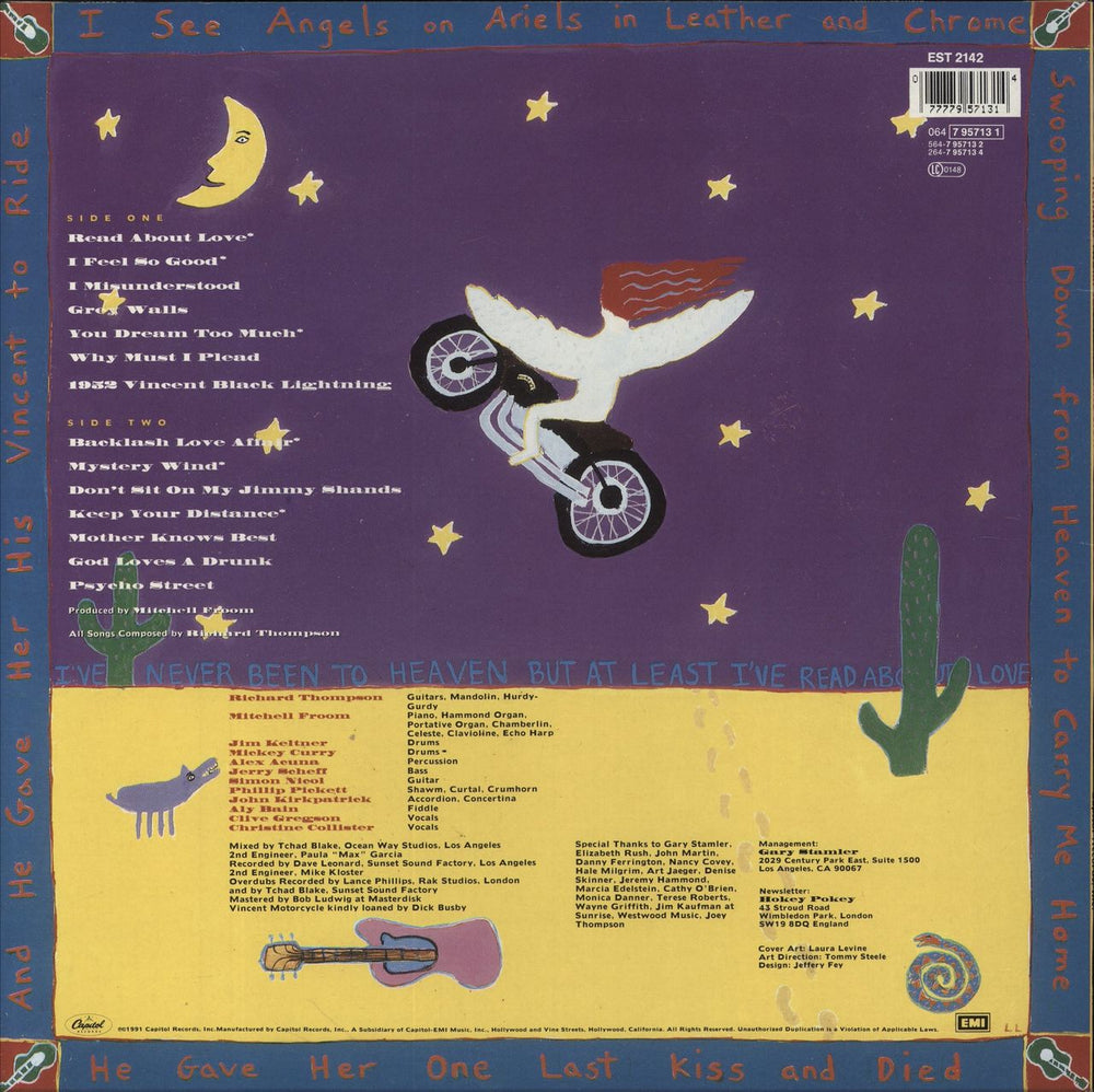 Richard Thompson Rumor And Sigh - EX UK vinyl LP album (LP record) 077779571314