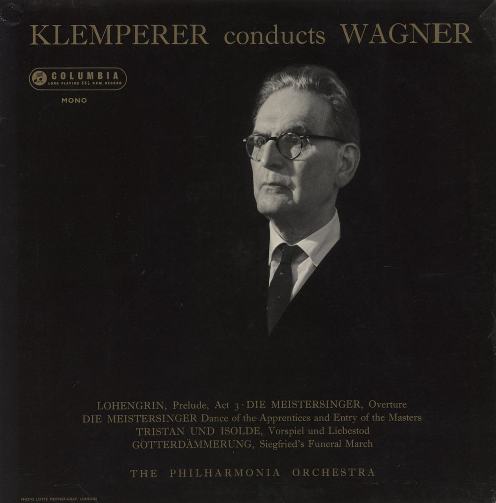 Richard Wagner Klemperer Conducts Wagner-MONO UK vinyl LP album (LP record) 33CX1698