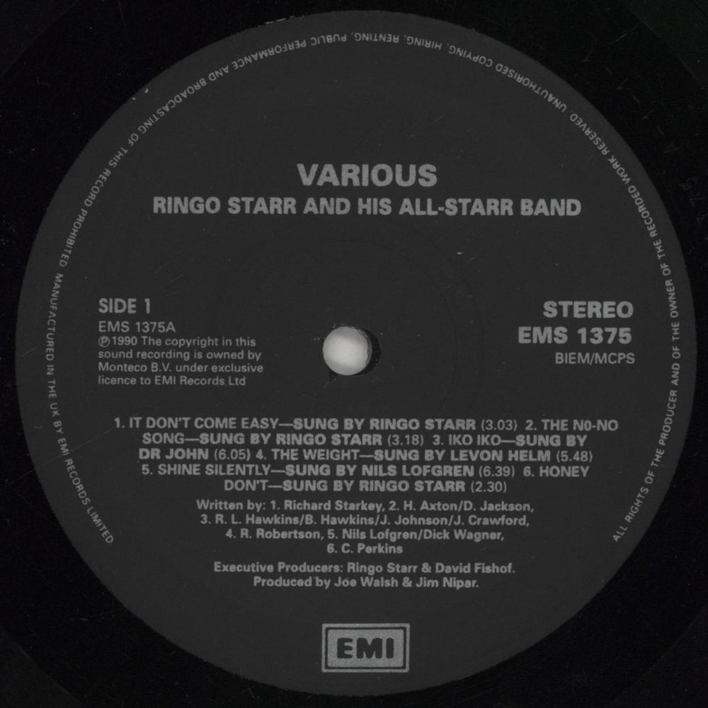Ringo Starr Ringo Starr And His All-Star Band UK vinyl LP album (LP record) RINLPRI518710