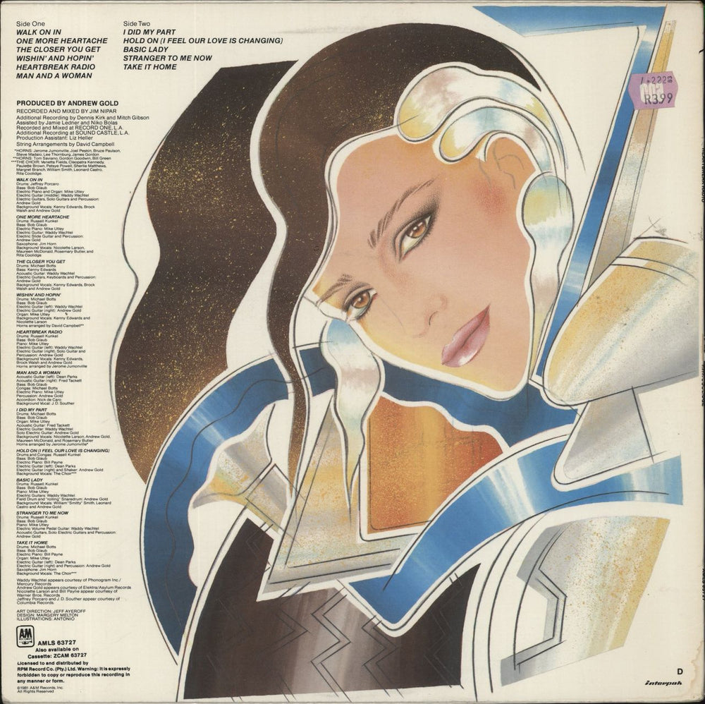 Rita Coolidge Heartbreak Radio South African vinyl LP album (LP record)